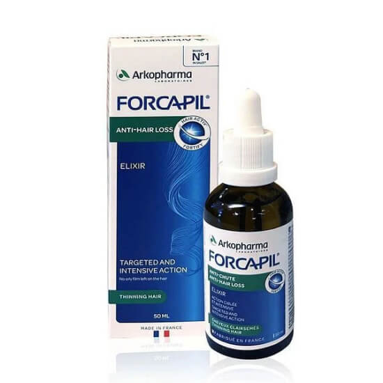 Arkopharma Forcapil Elixir saç bakım losyonu 50 ml sıvı form pratik kullanım saç derisi ve saç köklerine bakım- 1