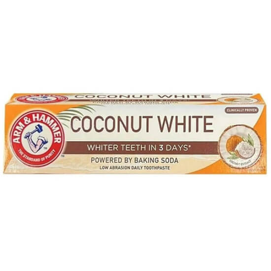 Arm Hammer Coconut White diş macunu 75 ml, hindistan cevizli, beyazlatıcı etkili, günlük ağız bakımı için- 1