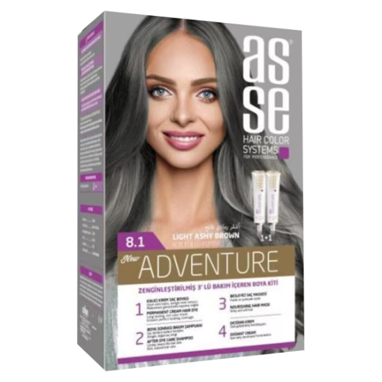 Asse Hair Color System Saç Boyası Açık Küllü Kumral No: 8.1 - 1
