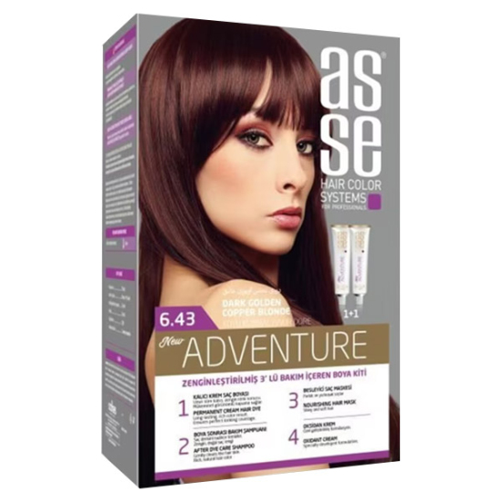 Asse Hair Color System Saç Boyası Koyu Kumral Bakır Dore No: 6.43 - 1