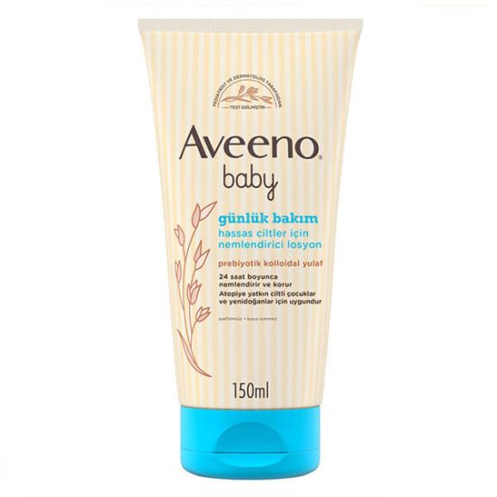 Aveeno Baby Daily Lotion 150 ml bebek nemlendirici losyon kolloidal yulaf ve seramid içeren hassas cilt için- 1