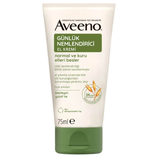 Aveeno Daily Günlük Bakım El Kremi 75 ml besleyici yulaflı hızlı emilen vegan el kremi normal ve kuru cilt için- 1