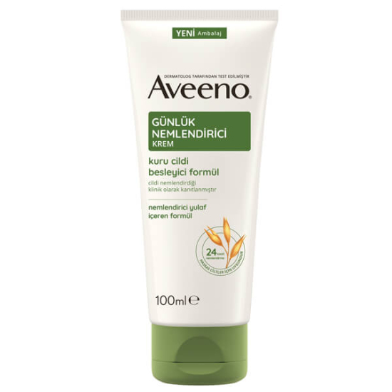Aveeno Daily Moisturizing Cream 100 ml hassas kuru ciltler için parfümsüz nemlendirici krem kolloidal yulaf içerir- 1