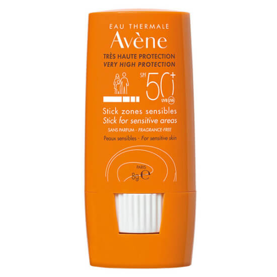 Avene hassas bölgeler için güneş koruyucu stick SPF 50 8 gr kulak burun gözaltı hedefli uygulama suya dayanıklı- 1