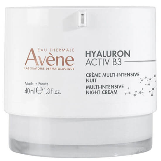 Avene Hyaluron Activ B3 Gece Kremi 40 ml pompalı kavanoz retinal saf hyaluronik asit haritaki özü niasinamid içerir- 1
