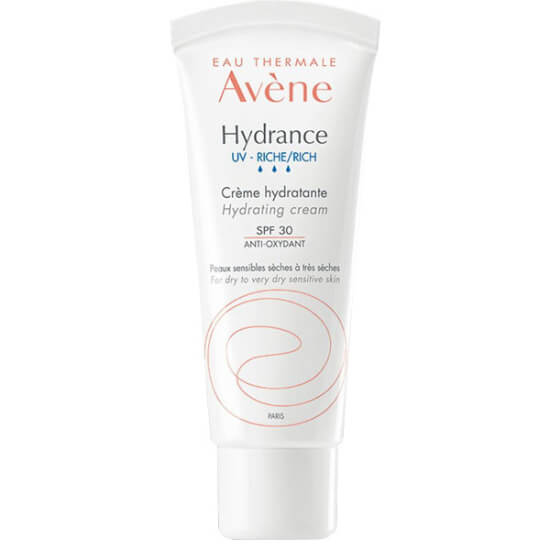 Avene Hydrance Riche SPF 30 UV güneş korumalı nemlendirici krem 40 ml, kuru ve hassas ciltler için termal su içerikli- 1