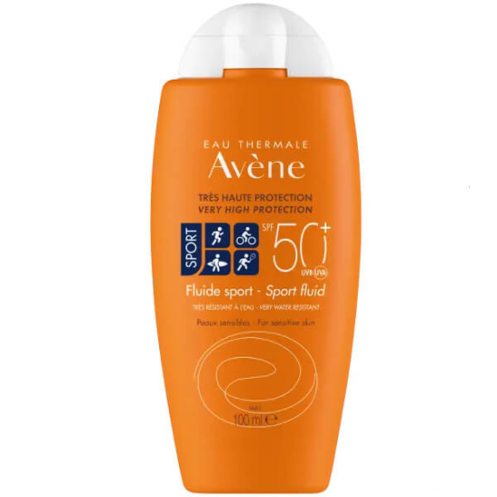 Avene Solaire Fluide Sport SPF 50 100 ml güneş kremi yüz ve vücut ultra akışkan hafif doku suya tere dayanıklı- 1