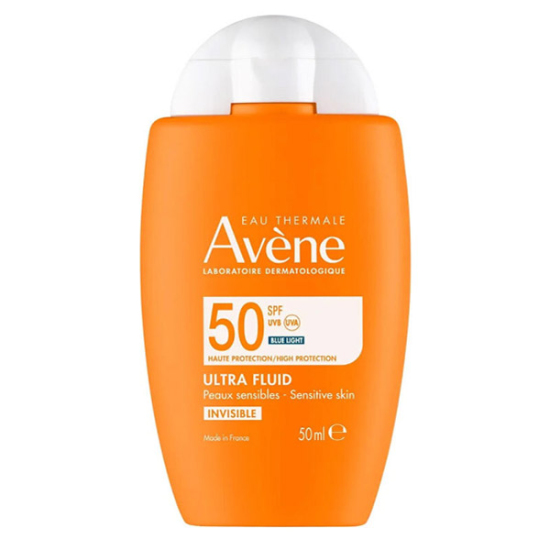 Avene Ultra Fluid Invisible SPF 50 güneş kremi 50 ml hafif dokulu suya dayanıklı yüksek koruma normal karma cilt- 1