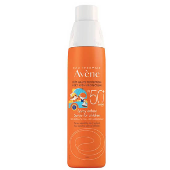Avene çocuk güneş spreyi SPF 50 200 ml hassas ciltler için UVA UVB koruma suya çok dayanıklı parfümsüz termal su- 1