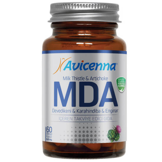 Avicenna MDA 60 kapsül takviye, karahindiba 600 mg, enginar 375 mg, devedikeni 375 mg, 60 kapsül kutu- 1