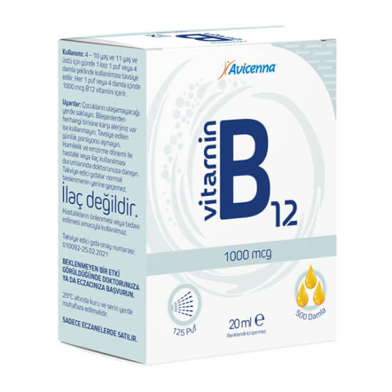  Avicenna Vitamin B12 Sprey 1000 mcg 20 ml - 1