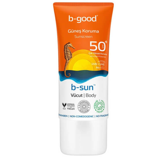 B Good vücut güneş kremi SPF50 150 ml tüp, yüksek koruma, hafif ince yapılı, besleyici ve yumuşatıcı bakım- 1