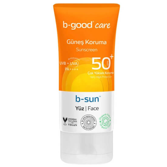 B Good yüz güneş kremi SPF50 50 ml tüp, hafif ince formül, besleyici yumuşatıcı etki, UVA UVB koruma- 1