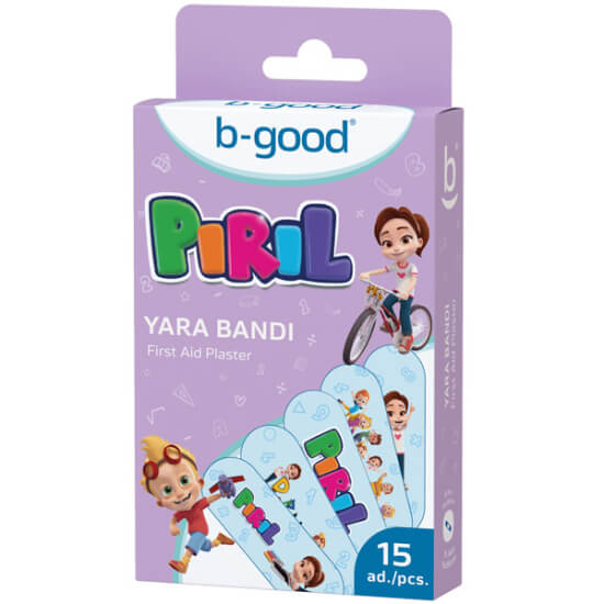 B Good Pırıl yara bandı 15 adet çocuklar için hava geçirgen suya dayanıklı pratik kullanım bandı- 1
