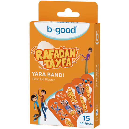 B Good Rafadan Tayfa yara bandı 15 adet çocuklara özel tasarım hava geçirgen suya dayanıklı yara bandı paketi- 1