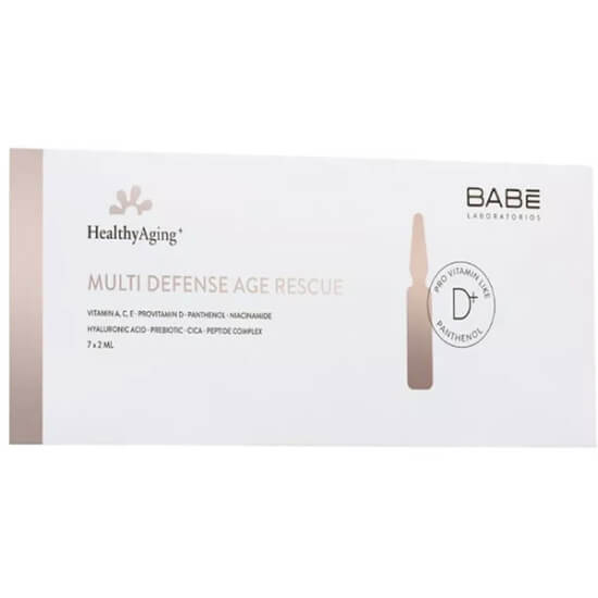 Babe Healthy Aging Multi Defense Age Rescue ampul serum 7x2 ml A B3 B5 C E vitaminli pro-vitamin D kırışıklık karşıtı- 1