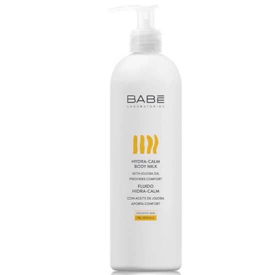 Babe Hydra Calm Body Milk 500 ml nemlendirici vücut sütü şişe, jojoba ve shea yağı, hassas ciltler için- 1