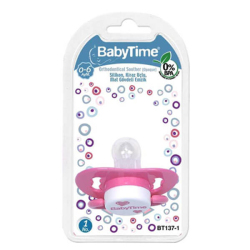 Baby Time BT137-1 Silikon Damaklı Koruma Kapaklı Emzik No: 1 - Baby Time