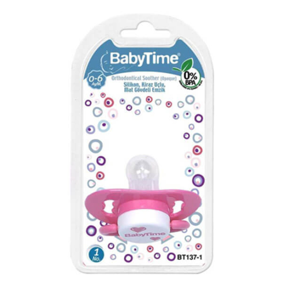 Baby Time BT137-1 Silikon Damaklı Koruma Kapaklı Emzik No: 1 - 1