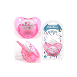 Baby Time Silikon Damaklı & Koruyucu Kapaklı Akide Gövdeli Emzik No: 3 & 1 Adet - Baby Time