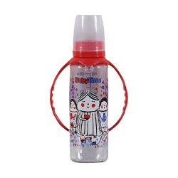 Baby Time Silikon Kiraz Uçlu Kulplu Cam Biberon 225 ml - Baby Time