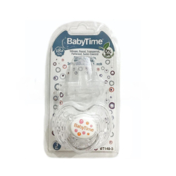 Baby Time Silikon Kiraz Uçlu Şeffaf Gövdeli Emzik No: 3 - Baby Time