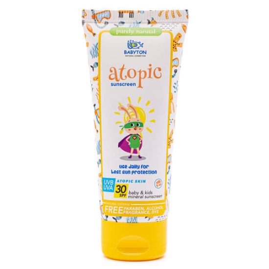 Babyton atopik ciltler için güneş koruyucu krem 100 ml non-nano çinko oksit ve aloe vera suyu içeren hassas cilt kremi- 1