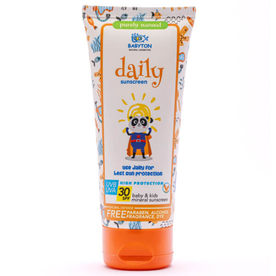 Babyton bebek ve çocuklar için günlük güneş koruyucu krem 100 ml nazik formül doğal içerik etkili koruma- 1