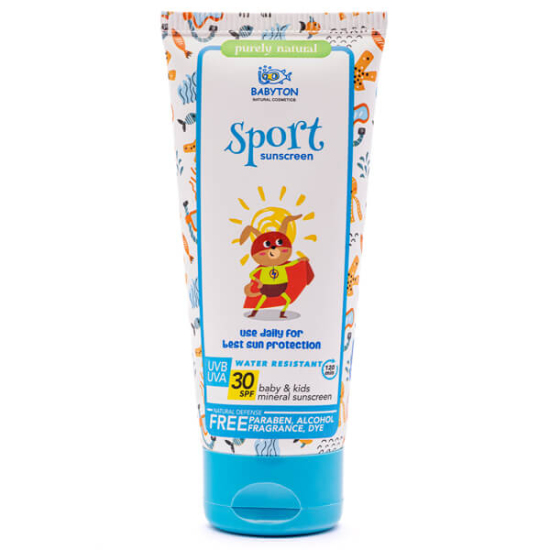 Babyton bebek ve çocuklar için suya dayanıklı güneş koruyucu krem 100 ml hassas ciltler için etkili koruma- 1