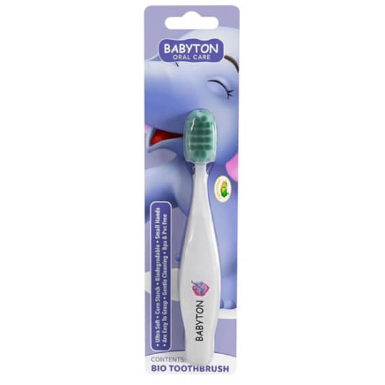  Babyton Bio Çocuk Diş Fırçası Ultra Yumuşak - Fil - 1