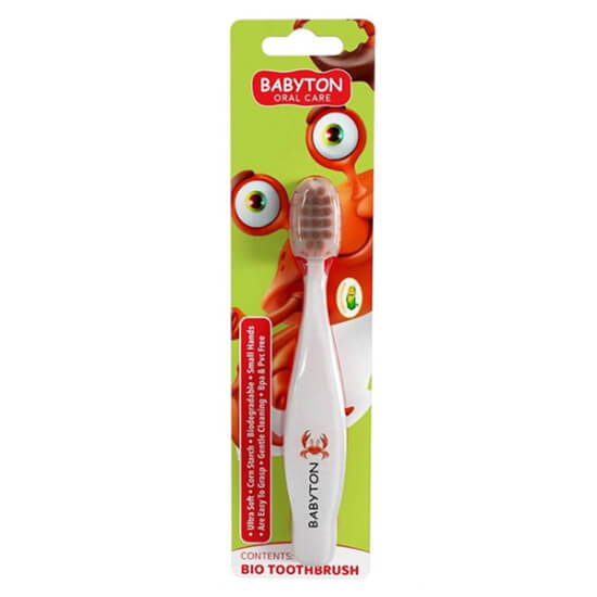  Babyton Bio Çocuk Diş Fırçası Ultra Yumuşak - Yengeç - 1