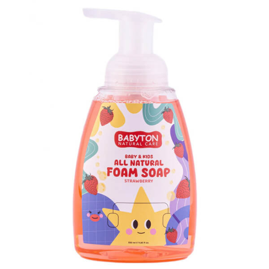  Babyton Çocuklar İçin Doğal Köpük Sabun Çilek 350 ml - 1