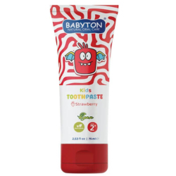 Babyton Doğal Çilekli 2 Yaş ve Üzeri Florürlü Diş Macunu 75 ml - Babyton 