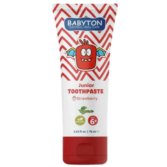  Babyton Doğal Çilekli 6 Yaş ve Üzeri Florürlü Diş Macunu 75 ml - 1