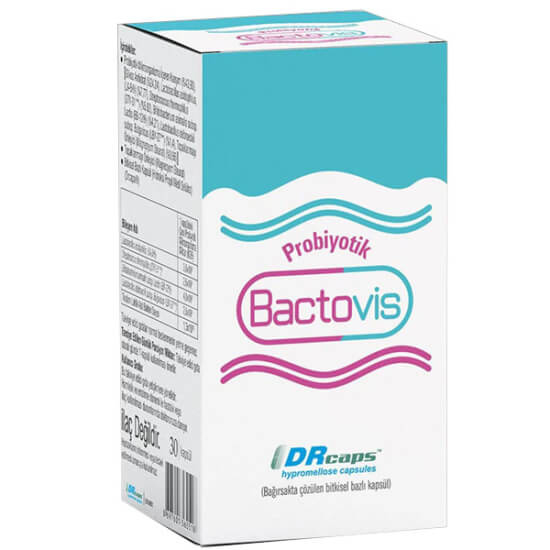 Bactovis Probiyotik 30 kapsül takviye, LA-5 Lactobacillus acidophilus, BB-12 Bifidobacterium, Streptococcus thermophilus- 1