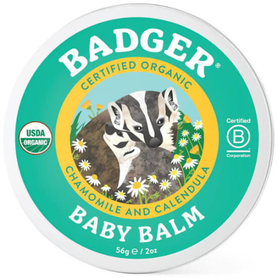 Badger Balm Baby Balm 56 gr organik bebek kremi, aynısafa ve papatya özlü, kimyasal parfüm paraben GDO içermez- 1