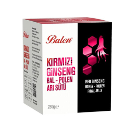 Balen Kırmızı Ginseng Bal Polen Arı Sütü Karışımı 230 gr - Balen