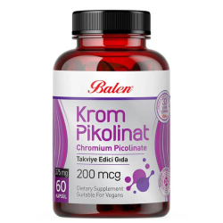 Balen Krom Pikolinat Takviye Edici Gıda 375 mg 60 Kapsül - Balen