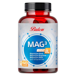 Balen Mag 3 Magnezyum Sitrat Bisglisinat Malat 679 mg 60 Kapsül - Balen