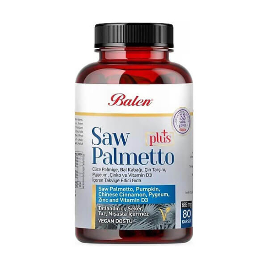  Balen Saw Palmetto Cüce Palmiye Isırgan Ekstraktı Plus 685 mg 80 Kapsül - 1