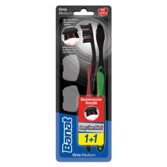  Banat Deep Clean Black Diş Fırçası Medium 1+1 - 1