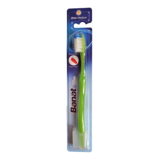 Banat Pharma Slim Orta Diş Fırçası Yeşil - 1
