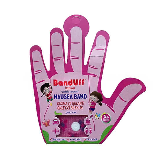 Banduff Bulantı ve Kusma Önleyici Bileklik Çocuk Pembe - 1
