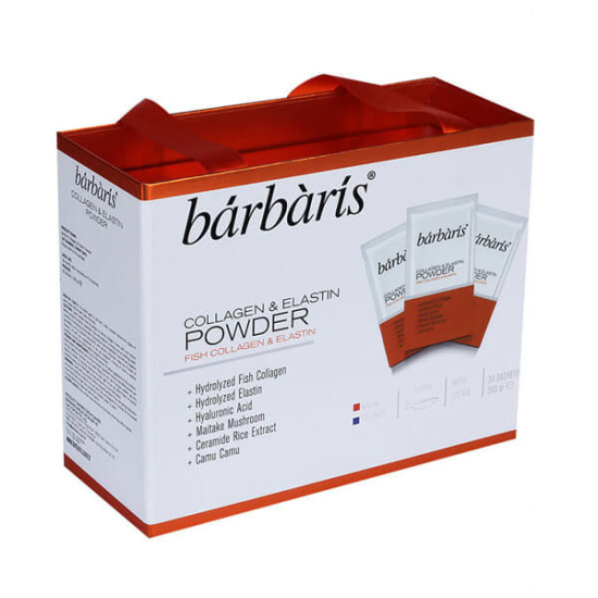 Barbaris Collagen Elastin Powder 285 gr 30 şase Tip 1 balık kolajeni hyaluronik asit elastin camu camu maitake- 1