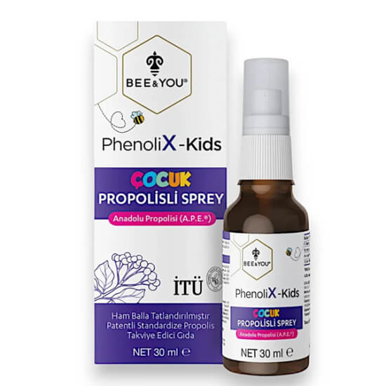 Bee You Phenolix Kids boğaz spreyi 30 ml çocuklar için kara mürver ekstresi içeren pratik sprey form boğaz desteği- 1