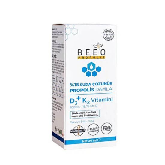  Beeo Up Propolis %15 D3 K2 Suda Çözünür Damla 20 ml - 1