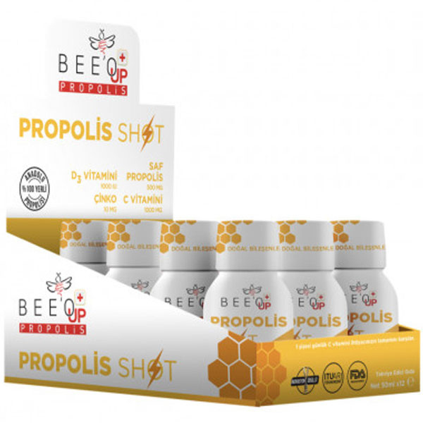 Beeo Up Propolis Çinko D3+C Vitamini Shot 12'li Kutu