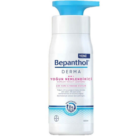 Bepanthol Derma yoğun nemlendirici günlük vücut losyonu 400 ml dekspantenol niasinamid gliserin içeren hassas ciltlere uygun- 1