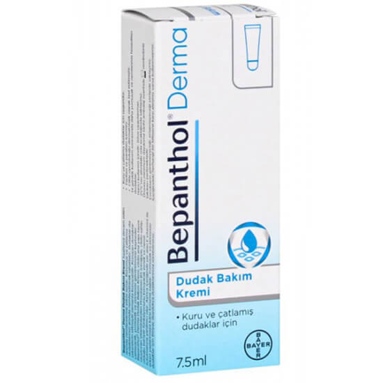Bepanthol Dudak Bakım Kremi 7.5 ml tüp ambalaj, ProVitamin B5 içeren onarıcı nemlendirici, kuruluk karşıtı- 1