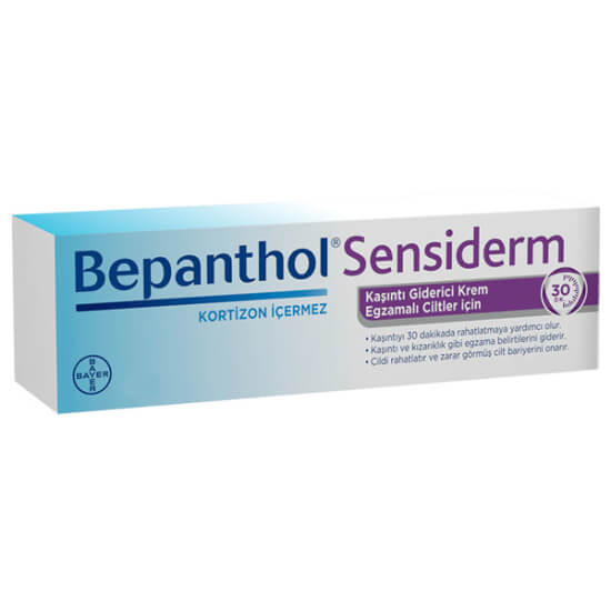 Bepanthol Sensiderm Krem 50 gr hassas cilt nemlendirici, kortizonsuz, provitamin B5 ve lamellar lipid içerir- 1